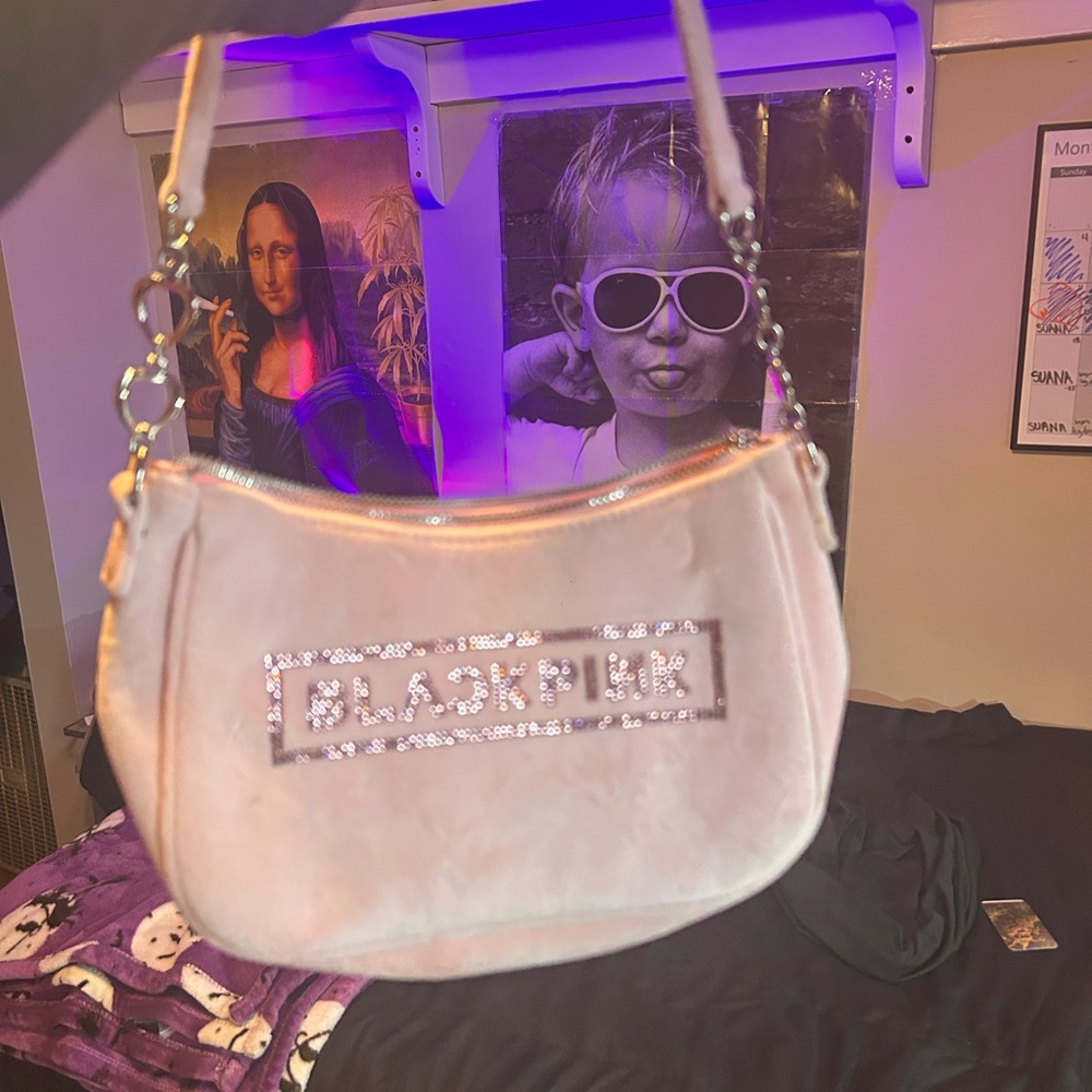 Pink Slouchy Shoulder Bag with Crescent Shape